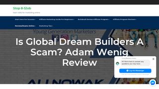 
                            7. Is Global Dream Builders A Scam? Adam Wenig Review | Stop 8-5Job