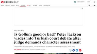 
                            4. Is Gollum good or bad? Peter Jackson wades into Turkish court ...