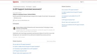 
                            10. Is HP Support Assistant necessary? - Quora