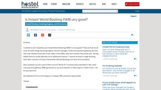 
                            7. Is Instant World Booking (IWB) any good? | Hostel Management ...