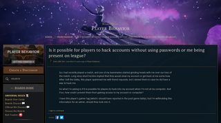 
                            13. Is it possible for players to hack accounts without using ...