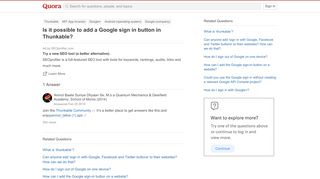 
                            7. Is it possible to add a Google sign in button in Thunkable? - ...