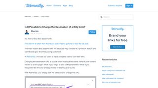 
                            10. Is it possible to change the destination of a Bitly link? – ...