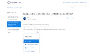 
                            7. Is it possible to change your contact email address? – myCloud - Help