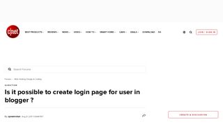 
                            7. Is it possible to create login page for user in blogger ? - Forums ...