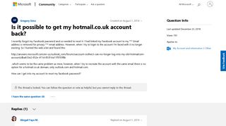 
                            4. Is it possible to get my hotmail.co.uk account back? - Microsoft ...