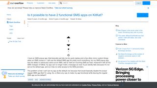 
                            10. Is it possible to have 2 functional SMS apps on KitKat? - Stack ...