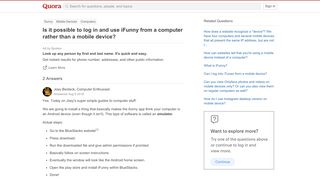 
                            4. Is it possible to log in and use iFunny from a computer rather ...
