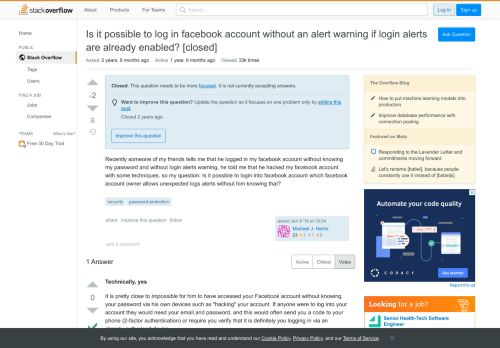 
                            8. Is it possible to log in facebook account without an alert warning ...