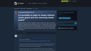 
                            1. Is it possible to login to steam without steam guard and not ...