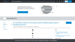 
                            8. Is it possible to search for and view a public Facebook page ...