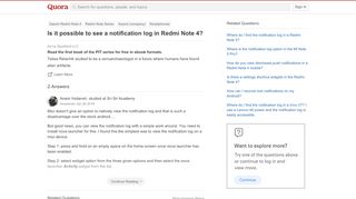 
                            8. Is it possible to see a notification log in Redmi Note 4? - Quora