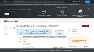 
                            6. Is it possible to see the login history on Office 365? - Server Fault