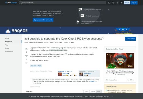 
                            10. Is it possible to separate the Xbox One & PC Skype accounts ...