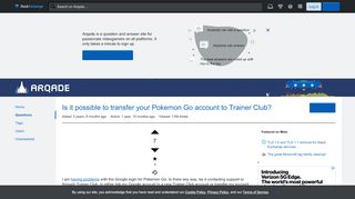 
                            2. Is it possible to transfer your Pokemon Go account to Trainer Club ...