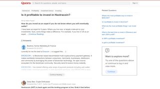 
                            8. Is it profitable to invest in Hextracoin? - Quora