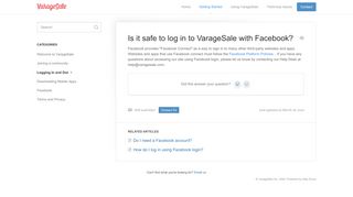 
                            5. Is it safe to log in to VarageSale with Facebook? - VarageSale ...