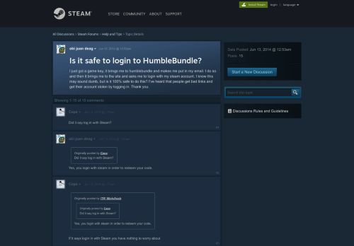 
                            10. Is it safe to login to HumbleBundle? :: Help and Tips - Steam ...