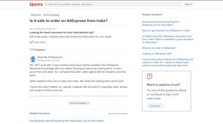 
                            2. Is it safe to order on AliExpress from India? - Quora
