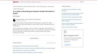 
                            9. Is it worth subscribing to Amazon Kindle Unlimited in India? - Quora