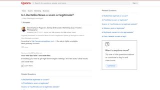 
                            8. Is LibertaGia News a scam or legitimate? - Quora