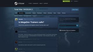 
                            9. Is MegaDev Trainers safe? :: Total War: SHOGUN 2 General ...