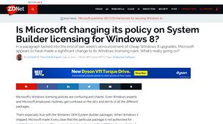 
                            12. Is Microsoft changing its policy on System Builder licensing for ... - ZDNet