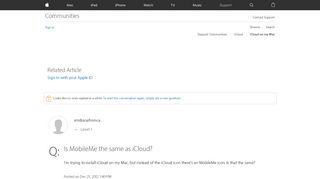 
                            7. Is MobileMe the same as iCloud? - Apple Community