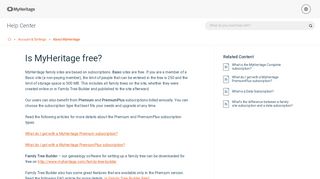 
                            2. Is MyHeritage free?