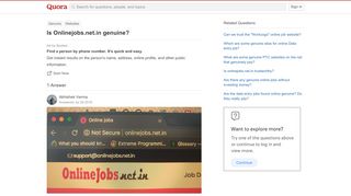 
                            7. Is Onlinejobs.net.in genuine? - Quora