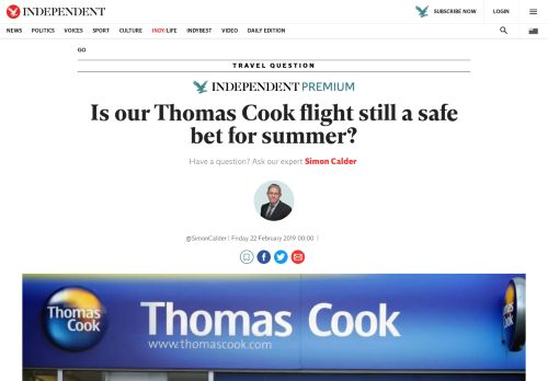 
                            9. Is our Thomas Cook flight still a safe bet for summer? | The Independent