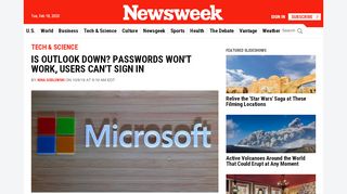 
                            8. Is Outlook Down? Passwords Won't Work, Users Can't Sign In