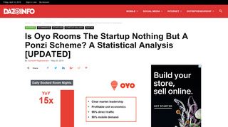 
                            11. Is Oyo Rooms the Startup Nothing But A Ponzi Scheme? A Statistical ...