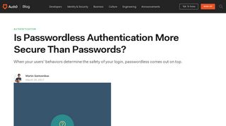 
                            11. Is Passwordless Authentication More Secure Than Passwords? - Auth0