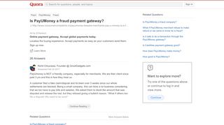 
                            7. Is PayUMoney a fraud payment gateway? - Quora