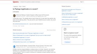 
                            5. Is Piplogo legitimate or a scam? - Quora