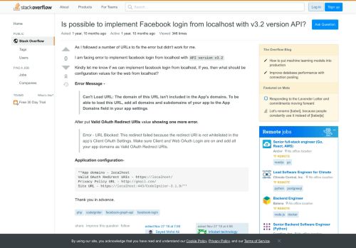 
                            3. Is possible to implement Facebook login from localhost with v3.2 ...