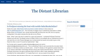 
                            11. Is ProQuest missing the boat with mobile SafariBooksOnline? - The ...