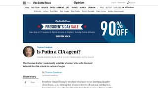 
                            13. Is Putin a CIA agent? | The Seattle Times