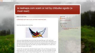 
                            5. is realnaps.com scam or not by chibuike ogodo (a must read)