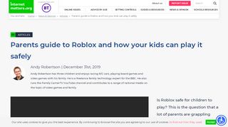 
                            13. Is Roblox safe for children - see parent's guide | Internet Matters