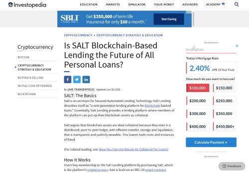 
                            13. Is SALT Blockchain-Based Lending the Future of All Personal Loans?