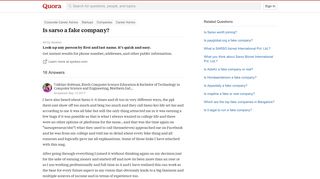 
                            9. Is sarso a fake company? - Quora