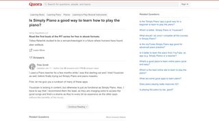 
                            9. Is Simply Piano a good way to learn how to play the piano? - Quora