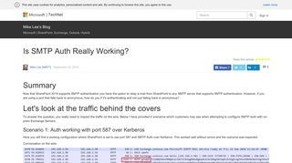 
                            1. Is SMTP Auth Really Working? - TechNet Blogs - Microsoft