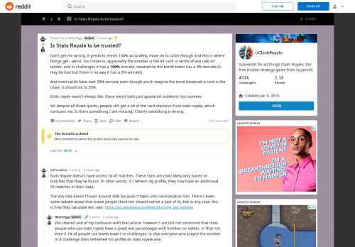 
                            13. Is Stats Royale to be trusted? : ClashRoyale - Reddit
