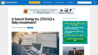 
                            9. Is Suncor Energy Inc. (TSX:SU) (USA) a Risky Investment? | The ...