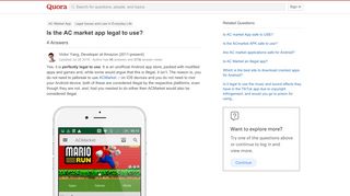 
                            5. Is the AC market app legal to use? - Quora