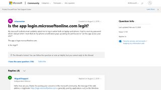 
                            6. Is the app login.microsoftonline.com legit? - Microsoft Community
