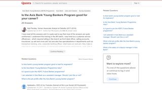 
                            6. Is the Axis Bank Young Bankers Program good for your career? - Quora